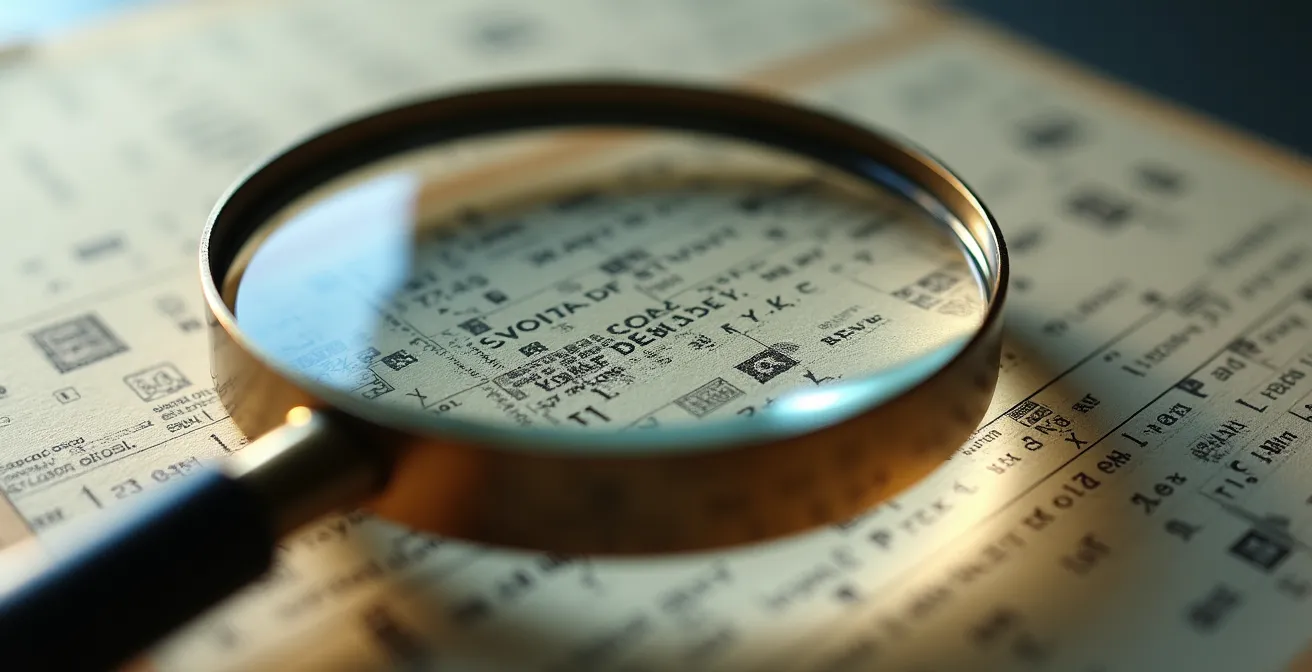 Examen minucioso de cláusulas hipotecarias con lupa profesional