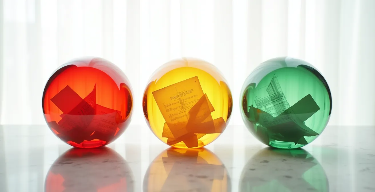 Concepto visual del semáforo informativo para inversores diferenciando ruido de tendencia