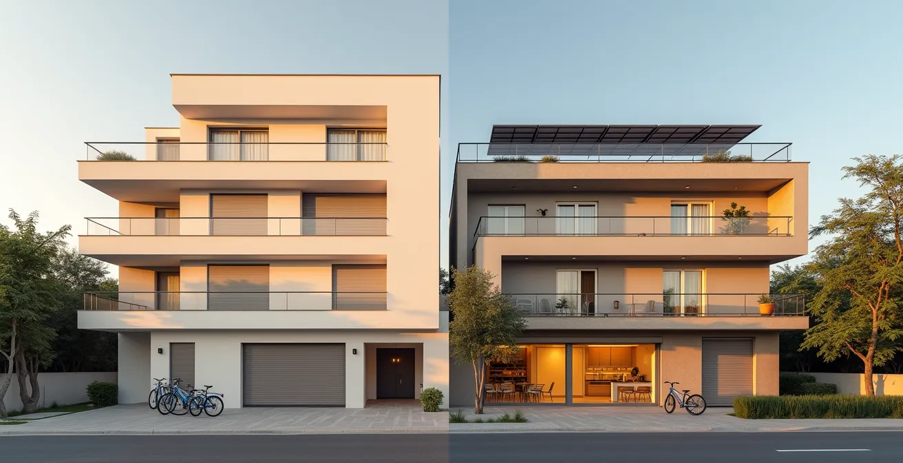 Contraste visual entre vivienda como pasivo y como activo productivo